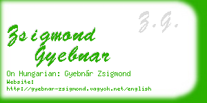 zsigmond gyebnar business card