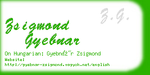 zsigmond gyebnar business card